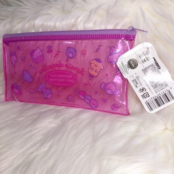 BNWT Sanrio Pink Glittery Pencil Pouch - Picture 3 of 4